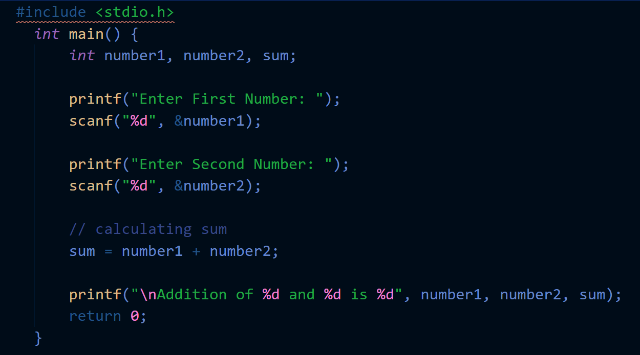 Arithmetic Operators in C